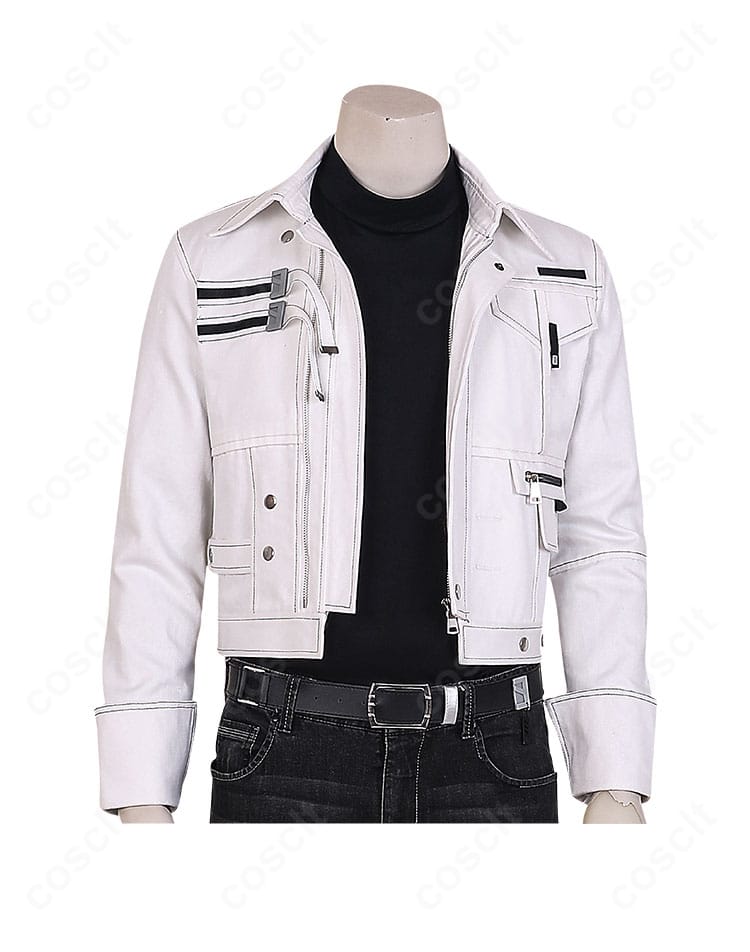 恋と深空 セイヤ「時のかけら」コスプレ衣装の正面全体像。コートの直線的シルエットと落ち着いた色味が分かる構図