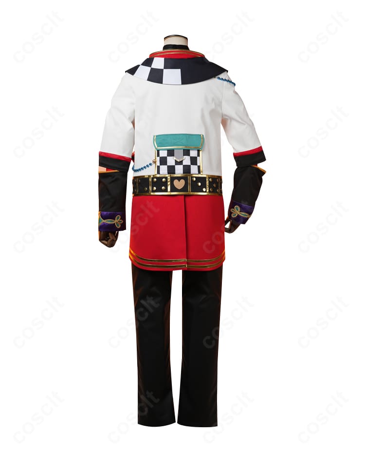 七種 茨 コスプレ衣装の背面。背中心の縫製や裾のドレープ感、ベルト位置の仕上がりを示す詳細画像。