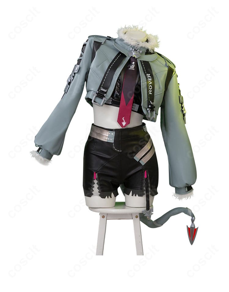 ゼンレスゾーンゼロ ジェーン・ドゥ コスプレ衣装の正面図。落ち着いた色味とハリ感のあるコート、ネクタイまで高再現のデザイン。