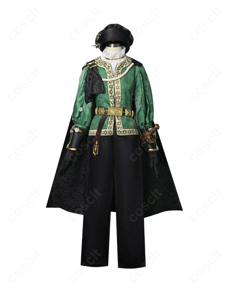 第五人格エミールのロミオ衣装・正面全景。コートとマントのライン、配色を忠実に再現。