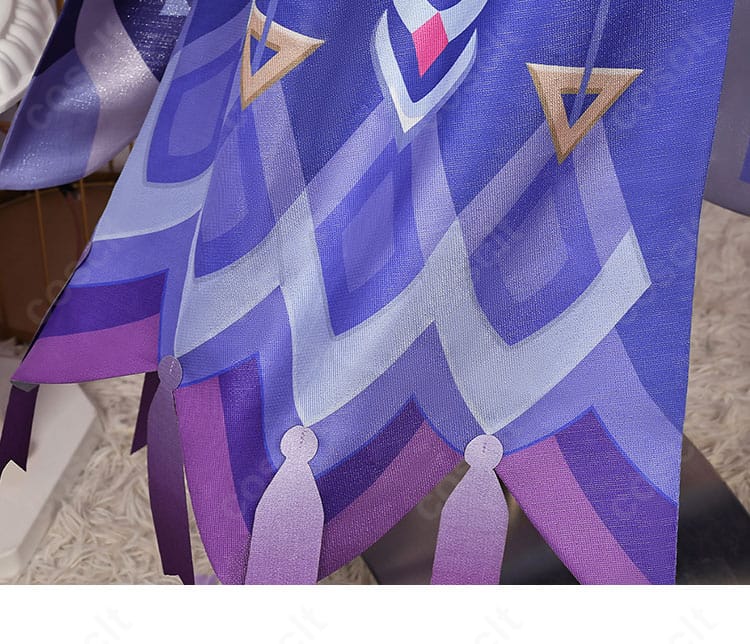 原神 シトラリ衣装の裾装飾細部。縁取りと柄配置、ステッチワークの美しさが伝わる接写。