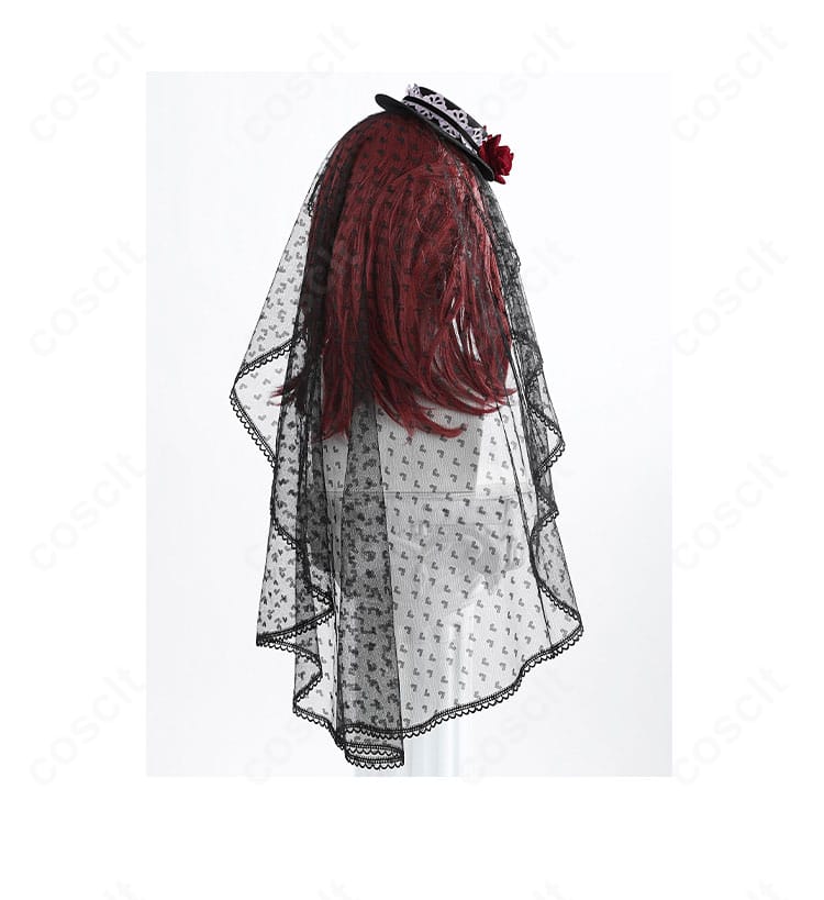 西木野真姫 怪談編コスプレ衣装の発飾背面ディテール。クリップ部分と固定方法が分かる角度。