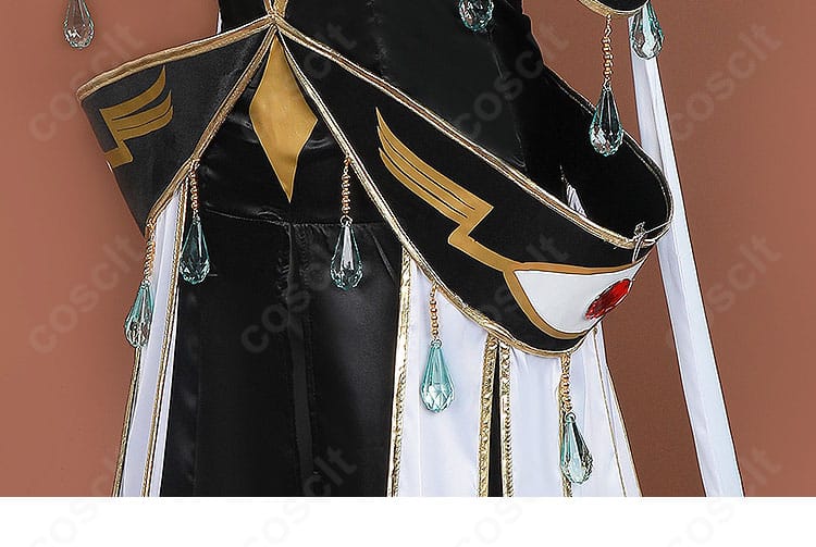 コードギアス C.C. ブリタニア衣装の腰まわり装飾配置と質感を示すディテール画像