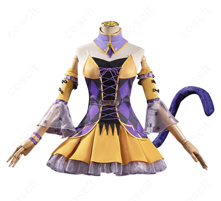 レム メイド衣装の正面全体。トップスとスカートのシルエットがはっきり分かる商品画像。