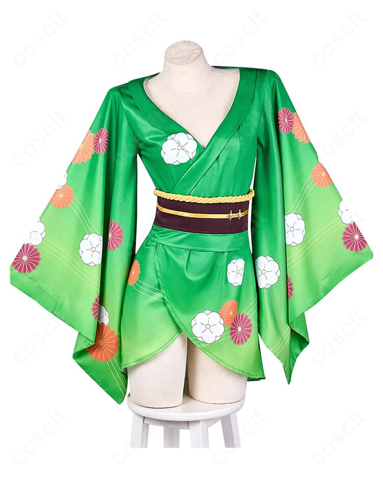 魔法少女にあこがれて 阿良河キウィ お正月ver. 和装コスプレ衣装の正面全身画像。上品な和風ディテールとバランスの良いラインが分かる