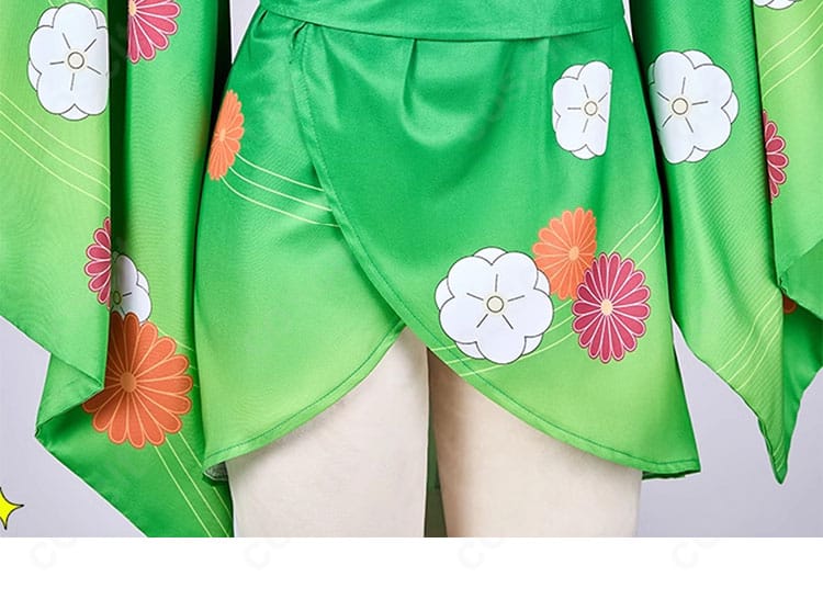 阿良河キウィ お正月ver. 和装コスプレ衣装のスカート裾装飾。レイヤー構成と縁の装飾で華やかさを演出する部分アップ