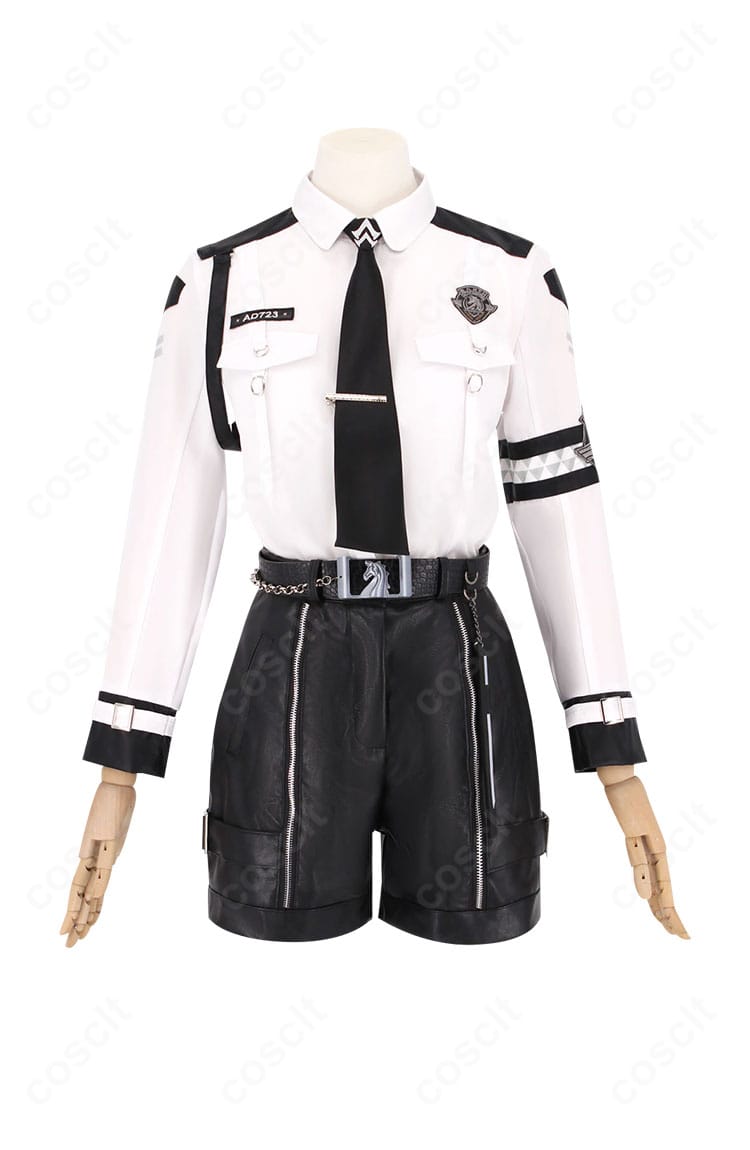 恋と深空 プレイヤー 特別任務コスプレ衣装の正面写真。ハリ感あるシャツとネクタイの高再現ディテール