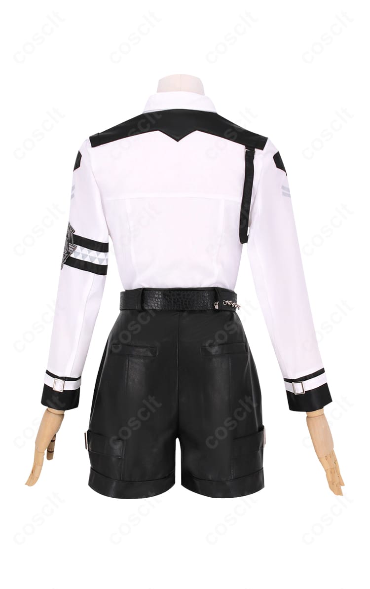 恋と深空 プレイヤー 特別任務コスプレ衣装 背面。背中のカッティングとベルト位置関係を再現