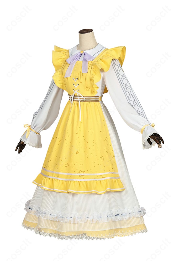 アニー・レスター衣装の側面カット。袖口やスカートのラインなどシルエット重視の作り込みを確認できる。