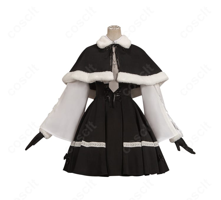 ヨスガノソラ 春日野穹 冬服コスプレ衣装の正面ディテール(マントとネクタイ)