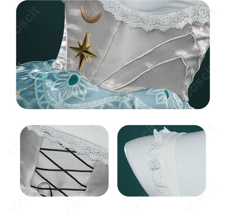 ウエストから背中にかけての意匠と肩ストラップ。安定感と美ラインを両立。