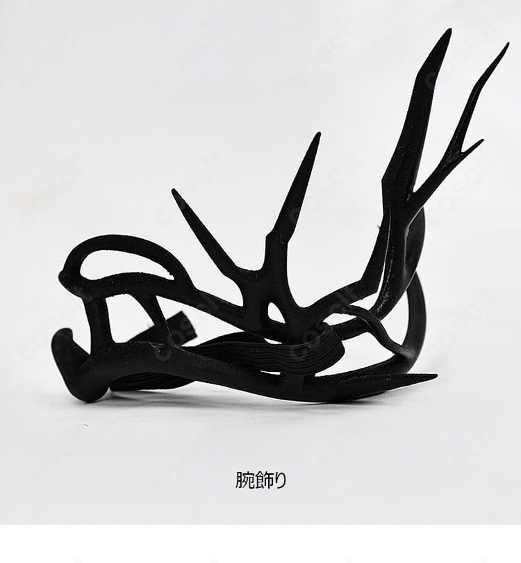 アークナイツ ロゴス 子供時代コスプレ衣装の腕飾りアップ。形状と留め具構造が分かるディテール写真。