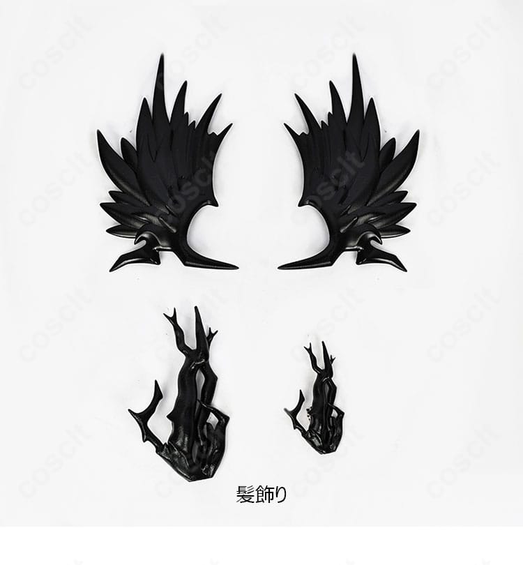 アークナイツ ロゴス 子供時代コスプレ衣装の髪飾りディテール。精巧な装飾と質感を示すクローズアップ。