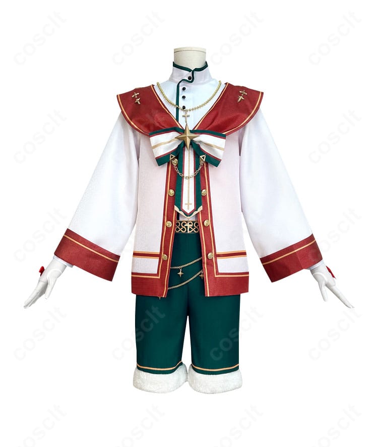 あんさんぶるスターズ! 紫之 創 スタフェス衣装の正面図。コートのラインとインナーの配色、アクセサリー配置が確認できるカット。