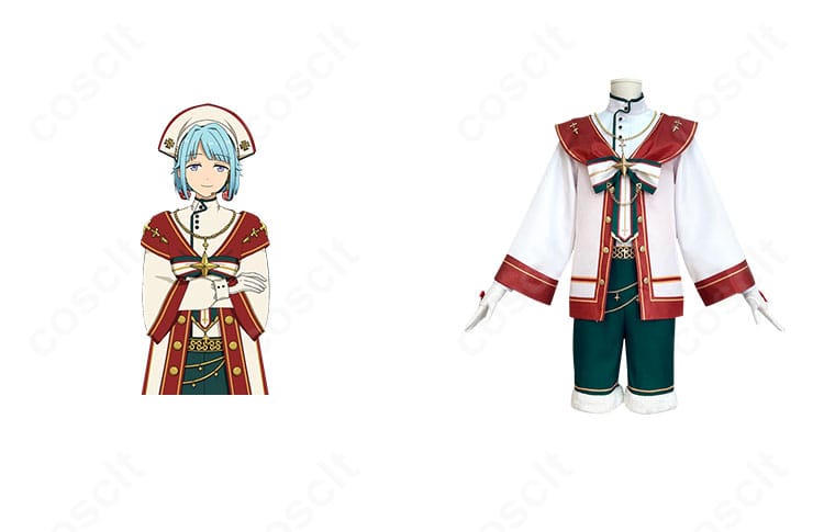 あんさんぶるスターズ! 紫之 創 スタフェス衣装の正面全身とキャラクターイメージ。胸元リボンや腰飾りまで高再現のディテールが分かる写真。