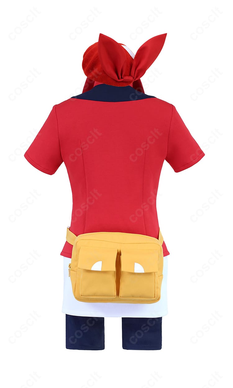 ハルカ エメラルド版コスプレ衣装の背面ビュー、ラインとパーツ配置の再現