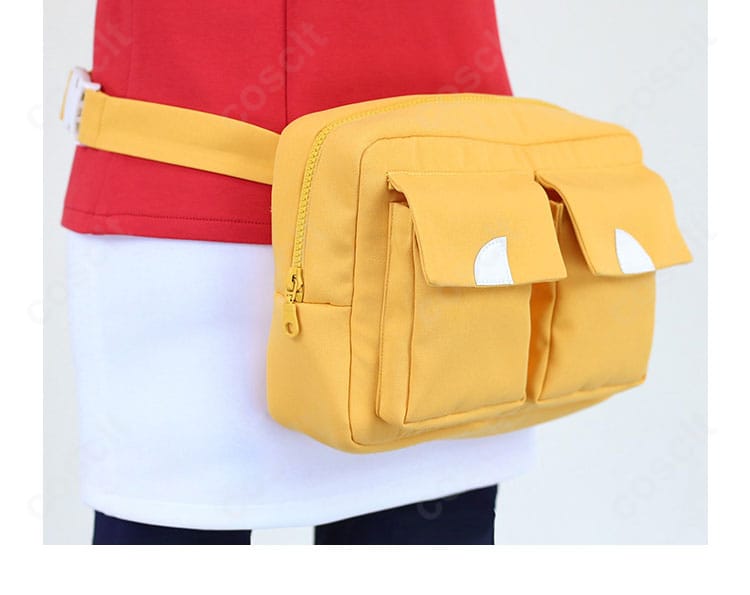 ハルカ衣装ウエスト部の装飾ディテール、フィット感の調整部分