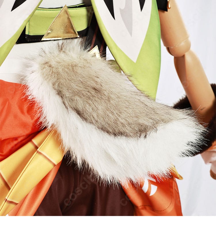 原神 カチーナ 尻尾装飾のディテール。動きに合わせて揺れるボリューム感と取り付け位置の説明に適した寄り。