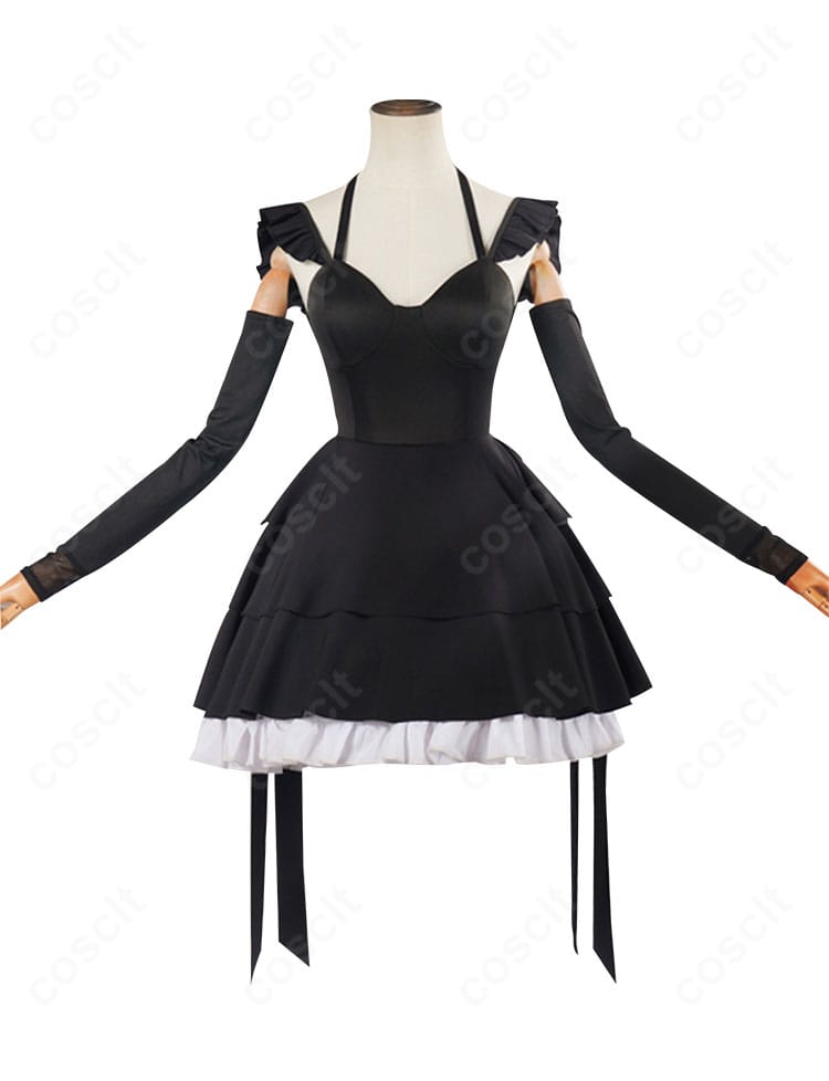 喜多川海夢 黒江雫×クロミコラボのワンピース正面。胸元から裾までのラインと装飾の配置を忠実に再現。