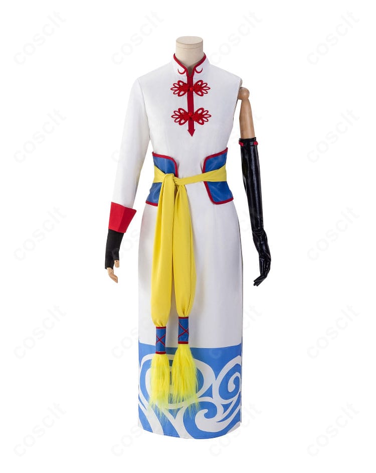 神楽 劇場版 完結篇コスプレ衣装の正面全体。門襟とコルセットベルト、手袋まで忠実に再現