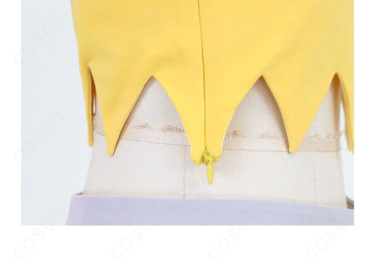 背面デザイン詳細。背中のライン取りと色分割がわかるアングルで、キャラクターの雰囲気を忠実に再現。