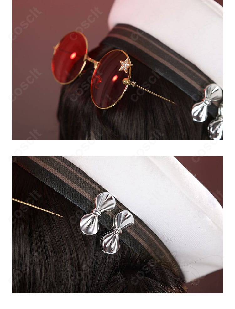 帽子の別角度ディテール。花飾りの色味と質感の比較ができる