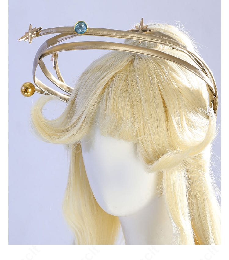 ヘアアクセサリー装飾の精密アップ。細かな彫りと装飾の質感を強調