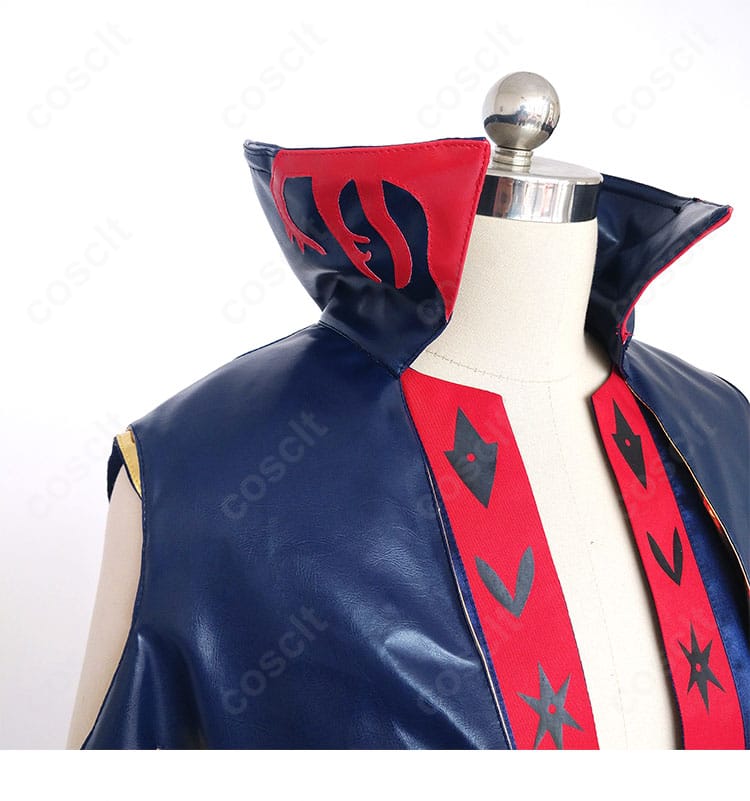 Fate/Grand Order ギルガメッシュ（キャスター）衣装の襟元装飾。精巧な刺繍と縁取り仕上げを強調したディテール写真