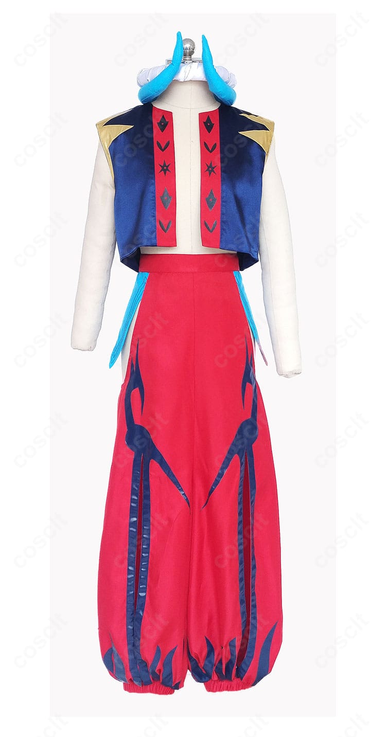 Fate/Grand Order ギルガメッシュ（キャスター）衣装の前面ディテール。花柄刺繍と装飾の質感にフォーカスしたクローズアップ