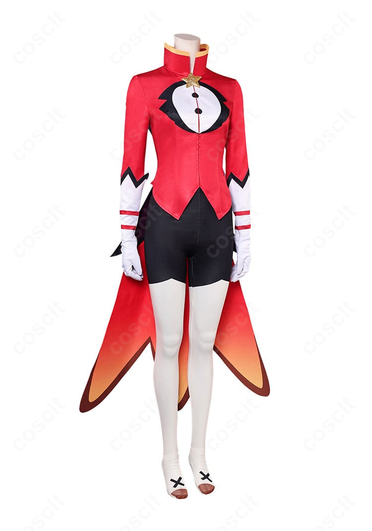 右側面ビュー。ウエストからヒップにかけてのラインと袖口の処理、側面のフィット感を示すカッティングが分かります。