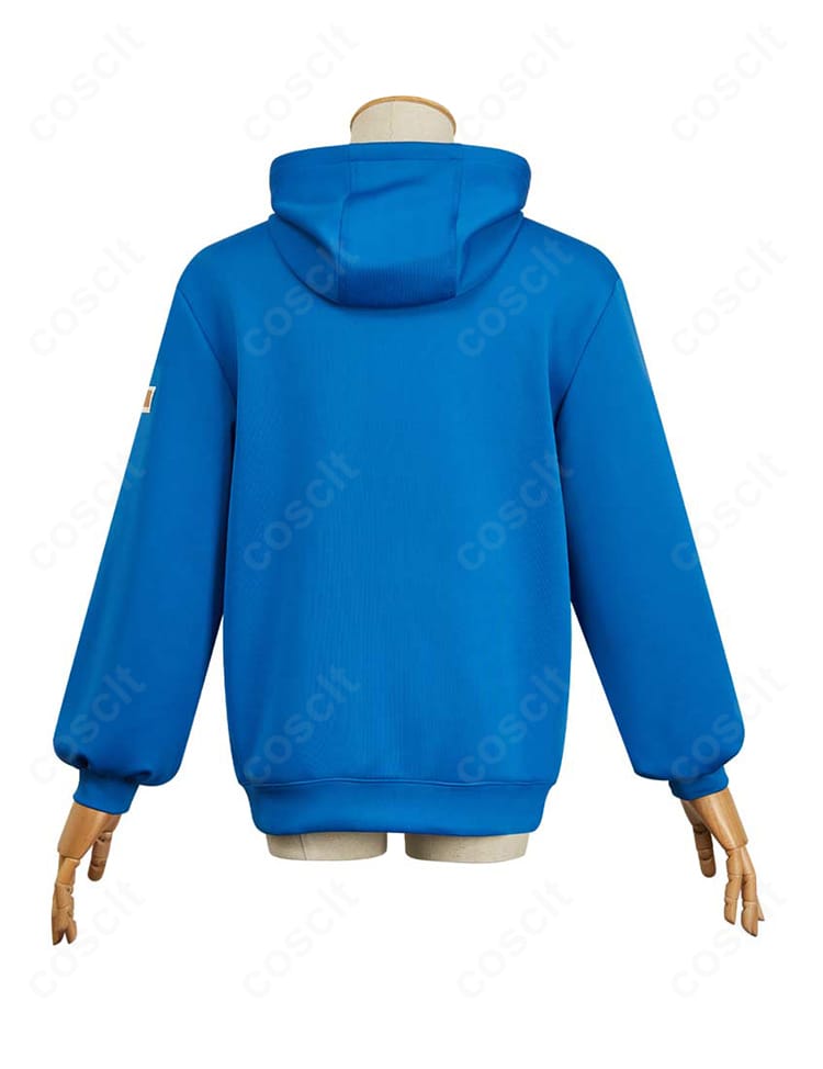 朝倉シン パーカー背面ディテール。フードの立ちと背面シルエットを強調。