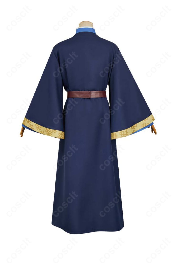 薬屋のひとりごと 壬氏 園遊会衣装の背面。背中のラインと裾の広がり、縫製の精緻さを強調。