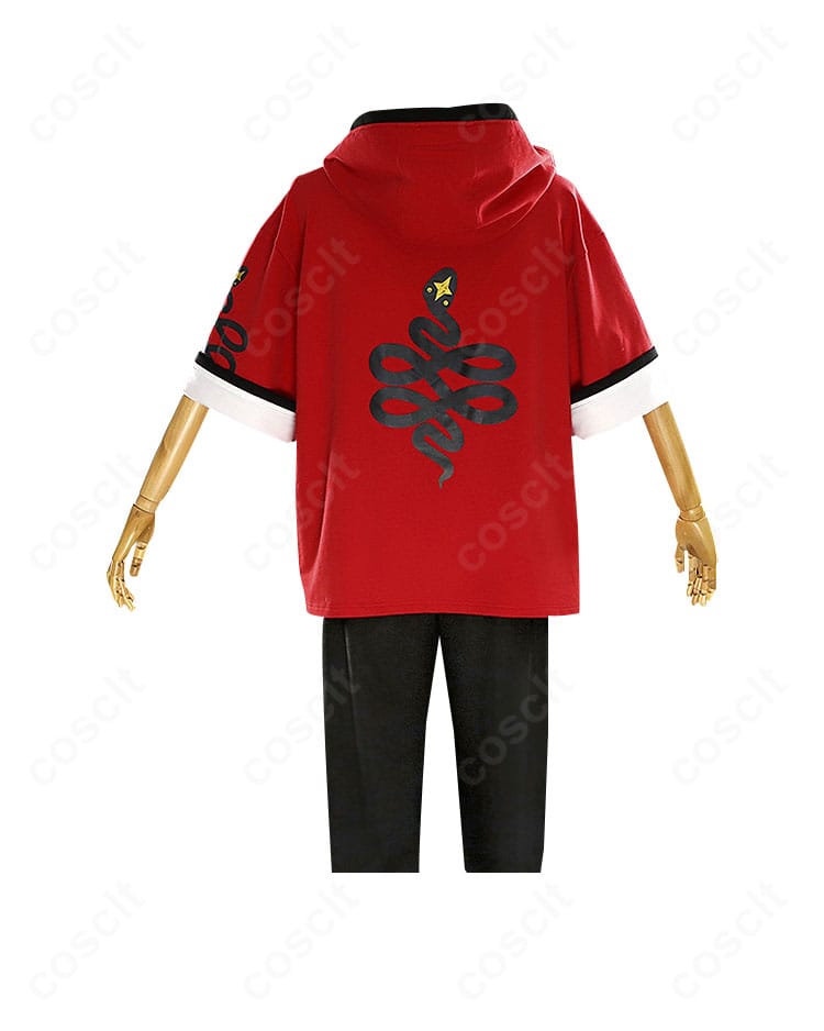 極楽街 アルマ コスプレ衣装の背面。背中心のライン取りと可動域の余裕を示すショット