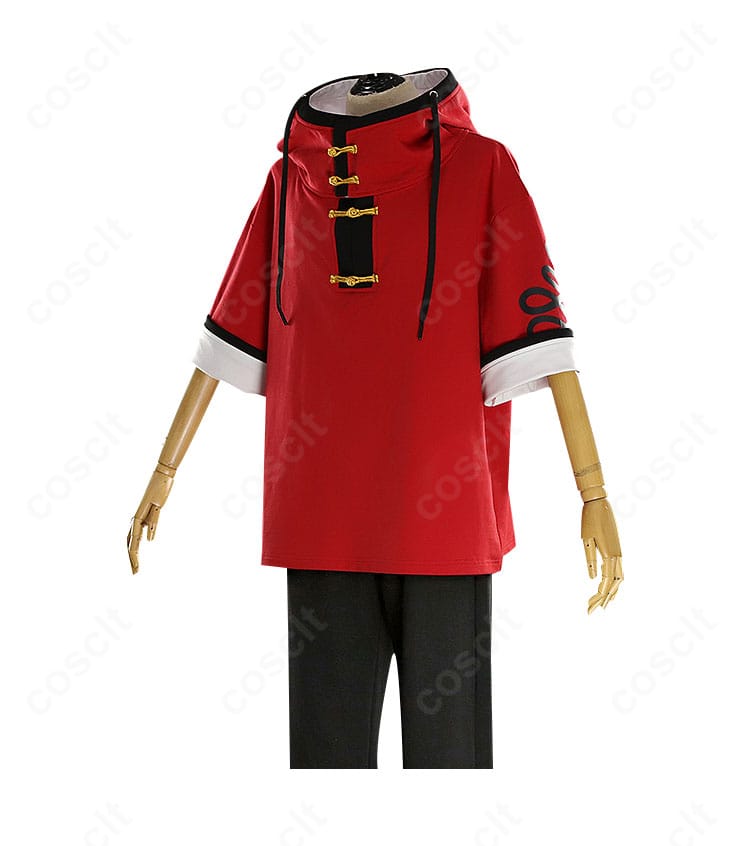 極楽街 アルマ コスプレ衣装の側面。肩から袖、パンツのテーパードシルエットを確認できる画像