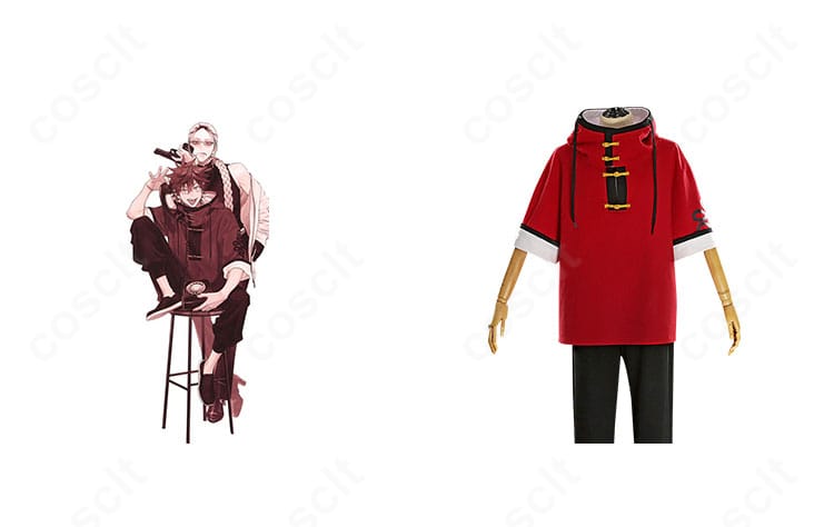 極楽街 アルマのコスプレ衣装とキャラクター比較。正面シルエットと色味の再現度が分かる構図
