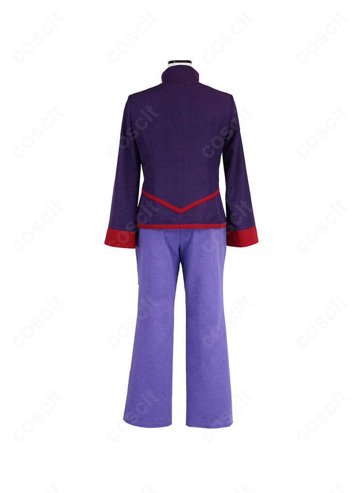 シルバー コスプレ衣装 背面全体。直線的なラインでスタイリッシュな後ろ姿を再現