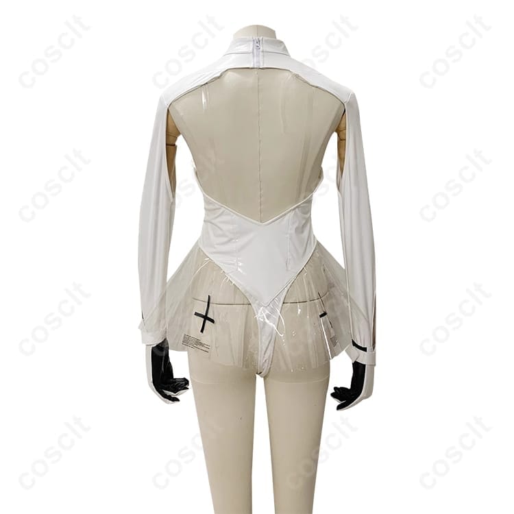 勝利の女神：NIKKE シンデレラ 白レオタード 高再現で長時間も快適、撮影に強い一着 - 3枚目の画像