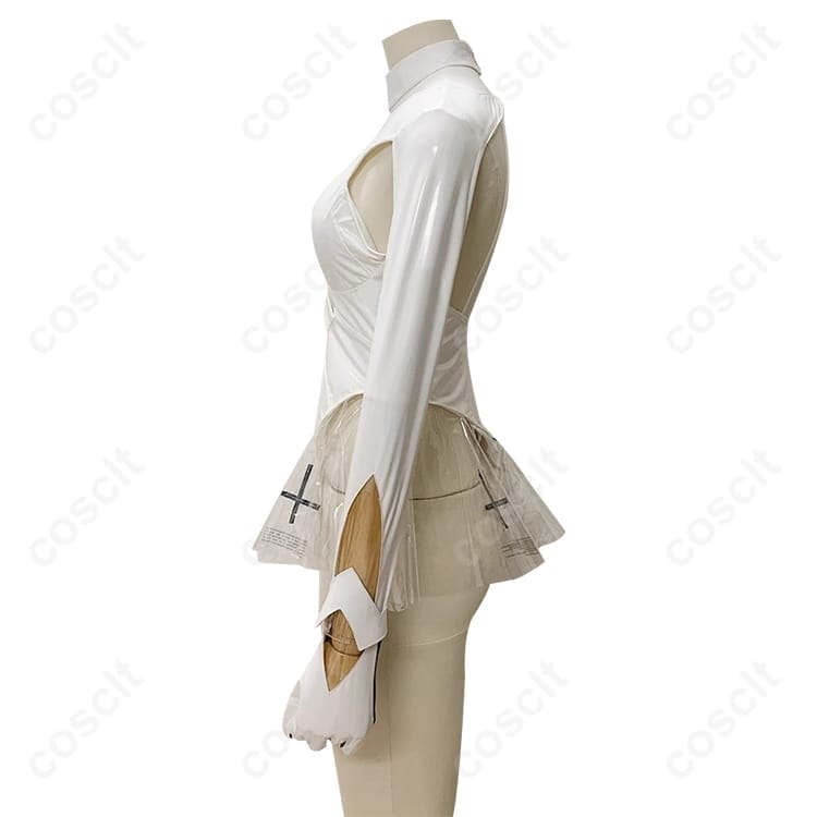 勝利の女神：NIKKE シンデレラ 白レオタード 高再現で長時間も快適、撮影に強い一着 - 2枚目の画像