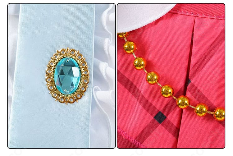 装飾パーツのアップ。縫製の丁寧さとエッジ処理、光沢の出方を確認できるディテール画像。