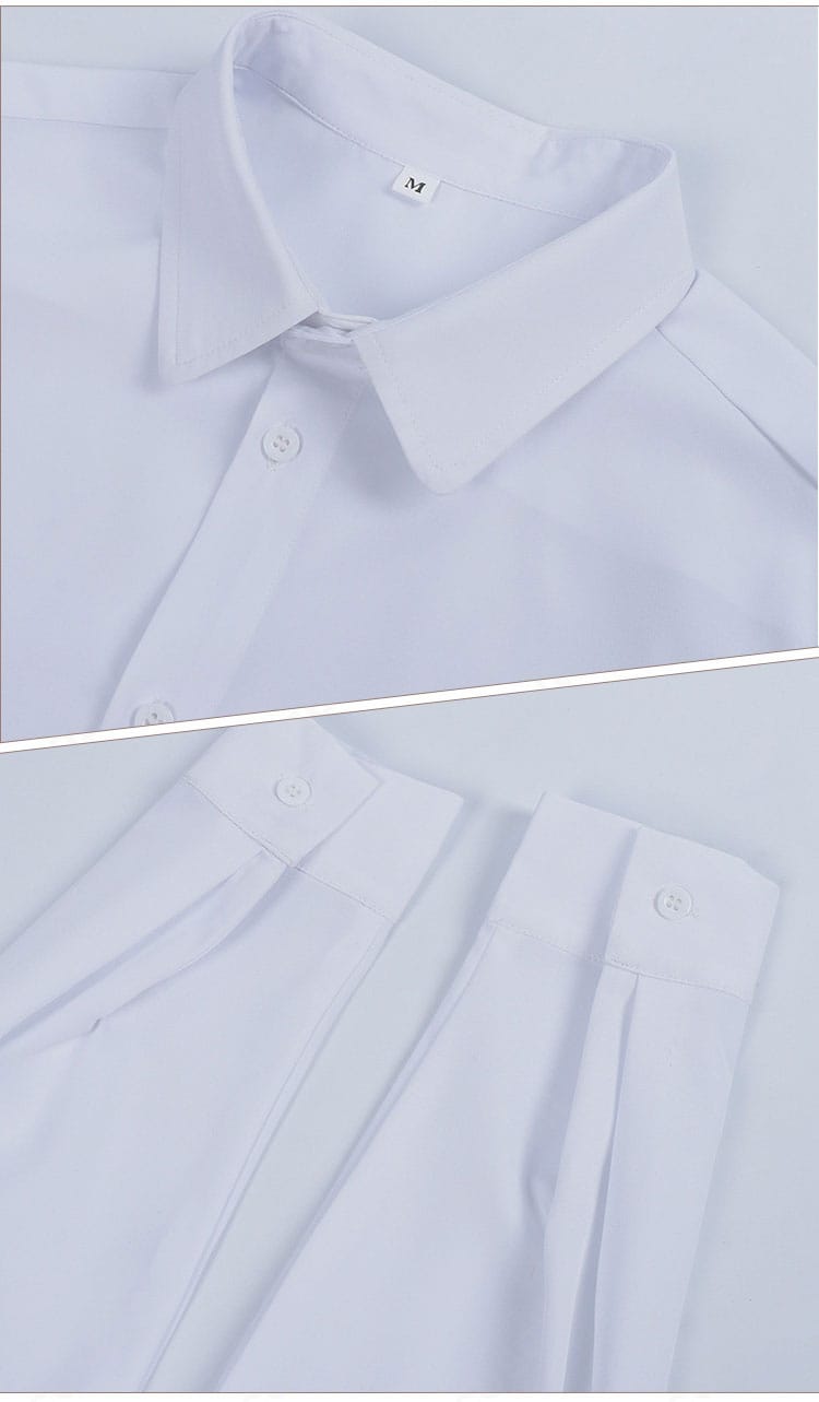 シャツの生地感とボタン配置ディテール｜黒執事 シエル衣装