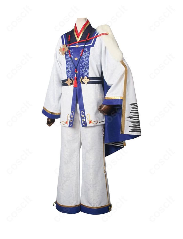 白虎舞衣装の左側面写真。バランスの取れたラインと側面装飾の配置が分かる。