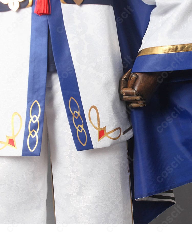 白虎舞衣装の裾装飾ディテール。豪華な縁取りと刺繍が撮影映えする仕上がり。