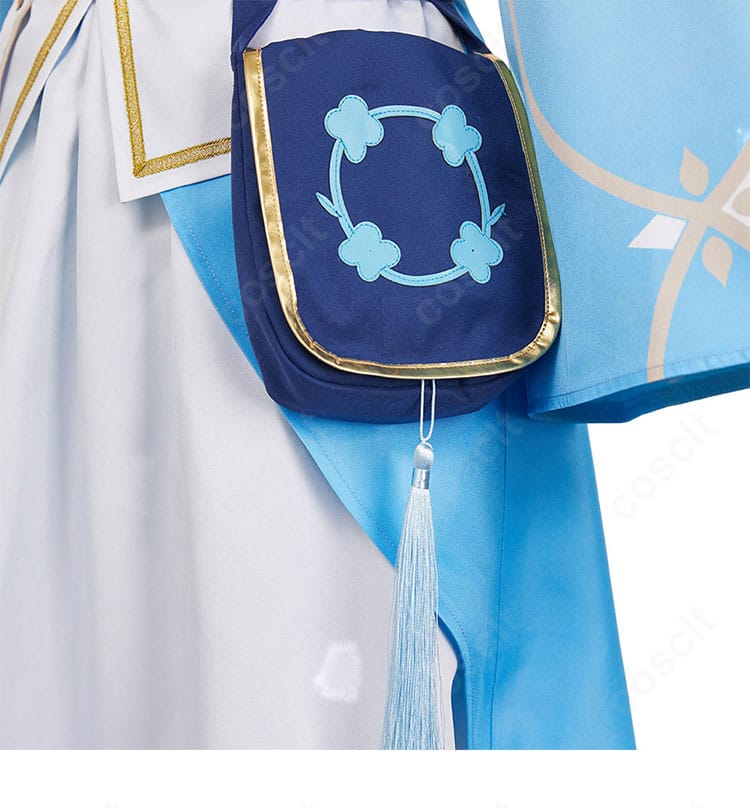 原神 蛍 花神誕祭verの腰飾りディテール。装飾の立体感と配色バランスを忠実に再現。