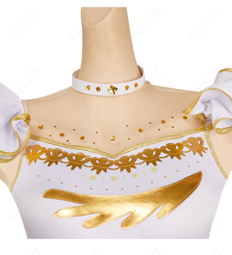 メダリスト 結束いのり風 ネックアクセサリーのクローズアップ。特徴的な首元装飾