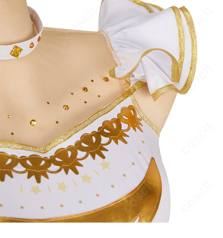 メダリスト 結束いのり コスプレ衣装の肩装飾アップ。刺繍と装飾の仕上がり