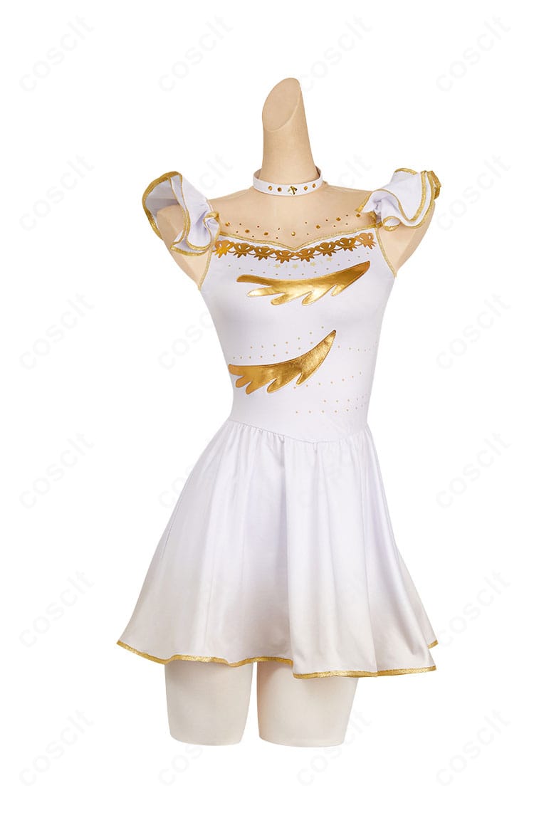 メダリスト 結束いのり コスプレ衣装の正面全身。精細な縫製と装飾ディテール