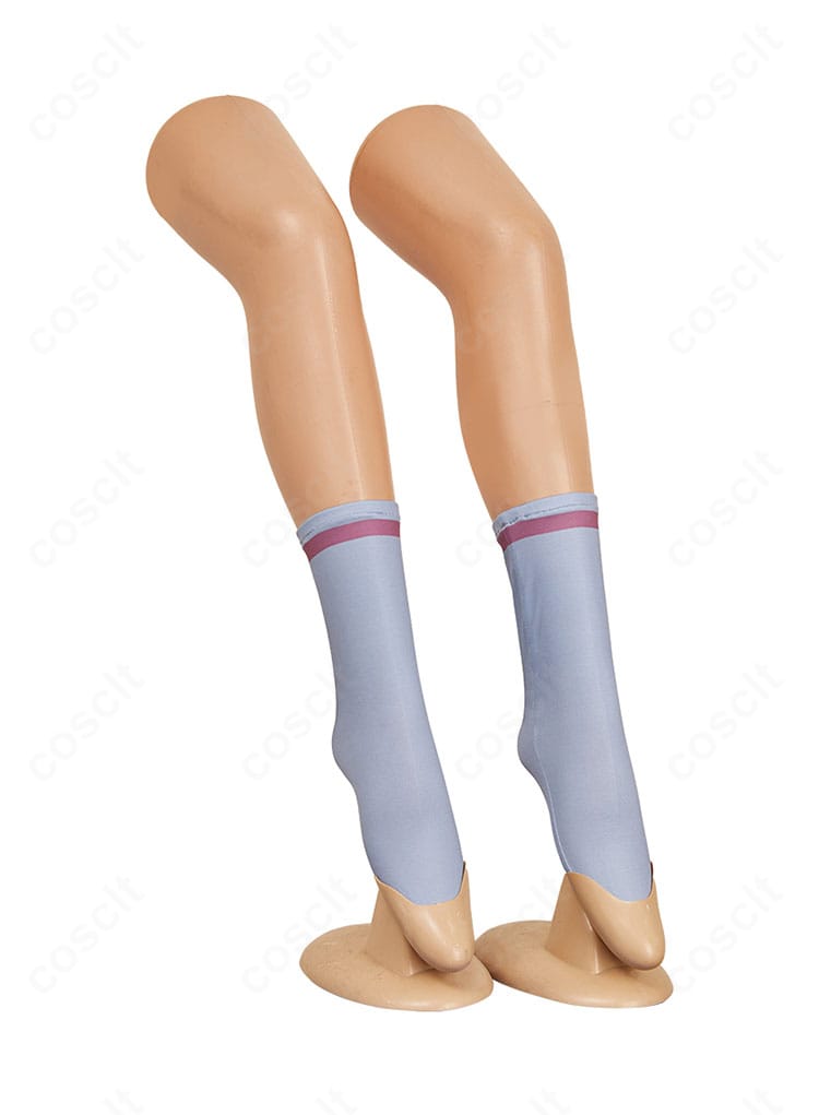 靴下右側のディテール。左右で均一な仕上がりを示すクローズアップ。