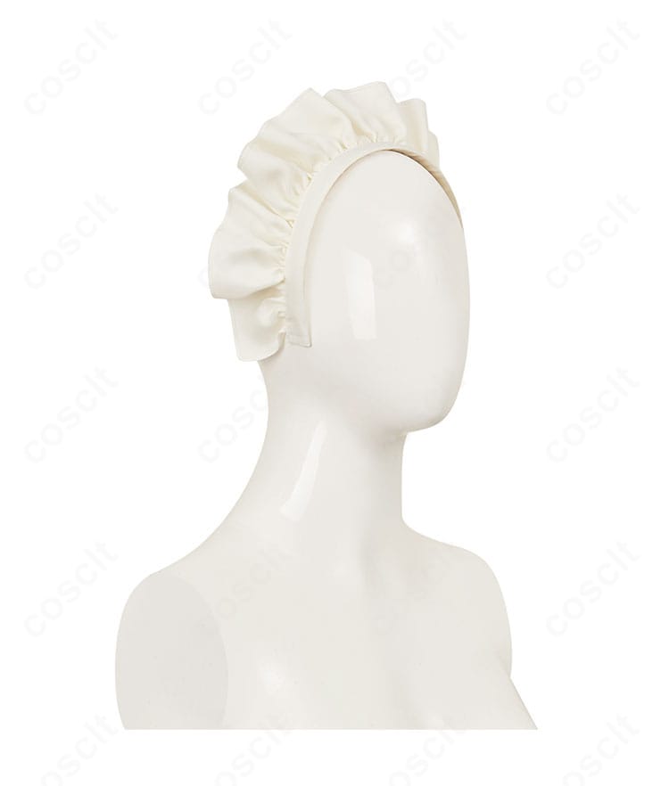 ヘッドドレス側面のディテール。厚みとカーブ、髪馴染みの良い形状を示す画像。