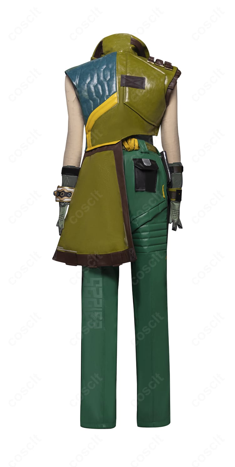 ハーバー衣装の背面全体像。背面の縫製ラインとギア配置を丁寧に再現。