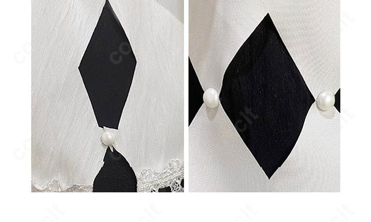 袖装飾クローズアップ｜装飾パーツの質感とエッジの仕上げ。